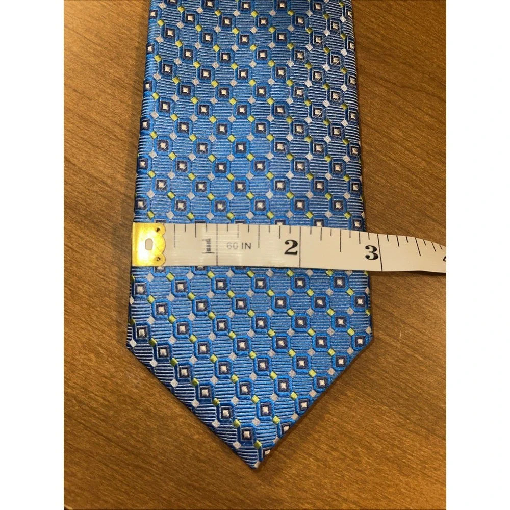 Rooster Repp Neck‎ Tie Men Blue Geometric Colorful Business Wedding Resort